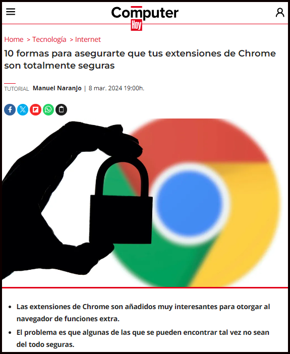  Chrome: ¿Son seguras sus extensiones?