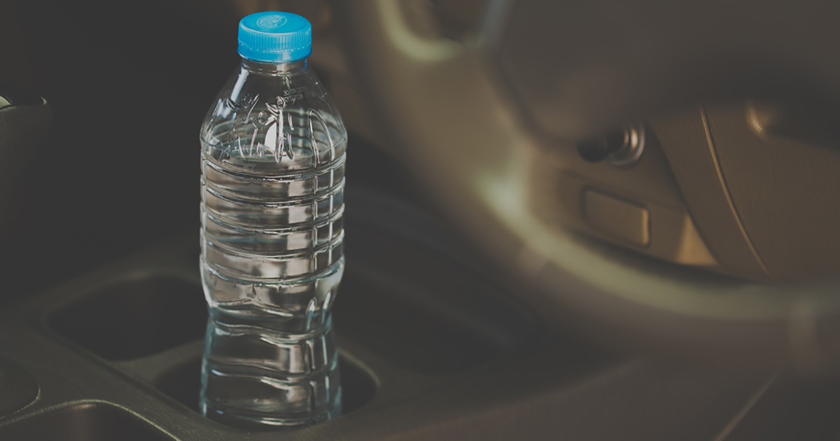 Why you should never leave a water bottle in your car on a hot day