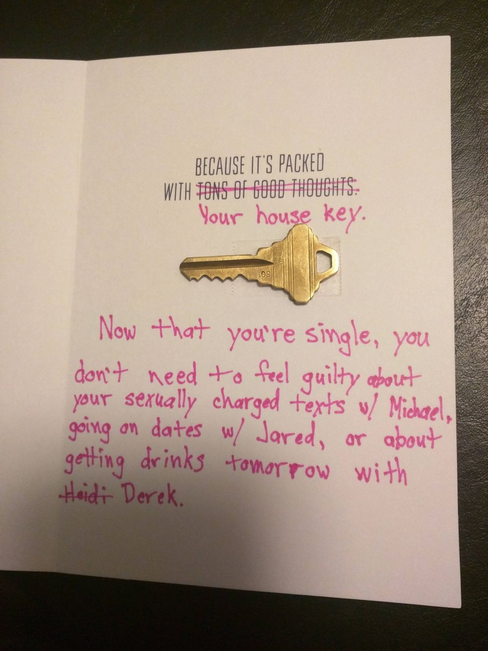 Guy being cheated on gets revenge in a birthday card