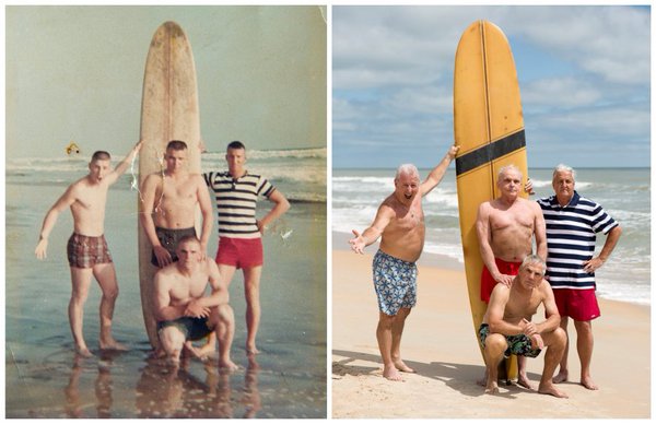 LOOK: 4 Marines Return to Beach to Recreate Photo They Took 50 Years Ago