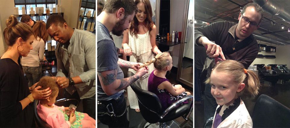 Hair salon teaches dads how to their daughters' hair by offering beer