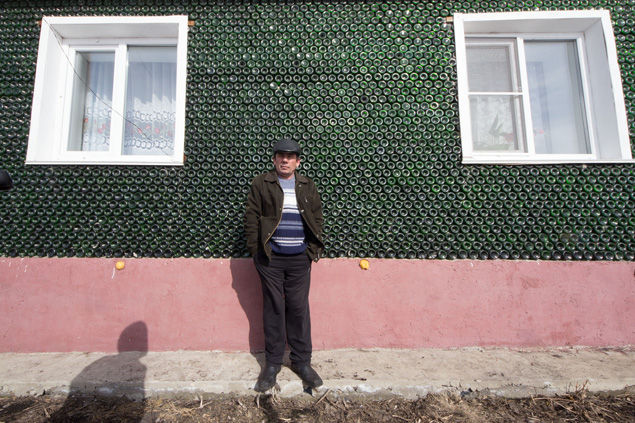 Russian Man Builds House with 12,000 Bottles of Champagne