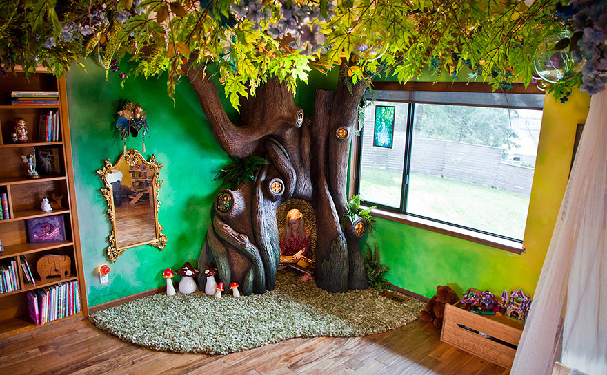 Dad Spends 18 Months Transforming Daughter   s Bedroom Into Fairytale Treehouse