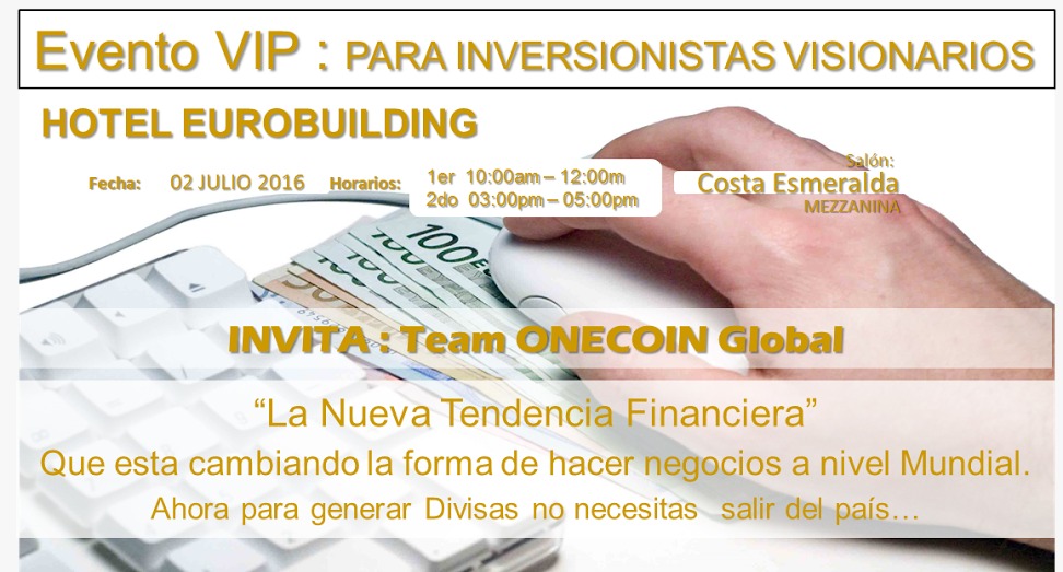 EVENTO VIP PARA INVERSIONISTAS VISIONARIOS