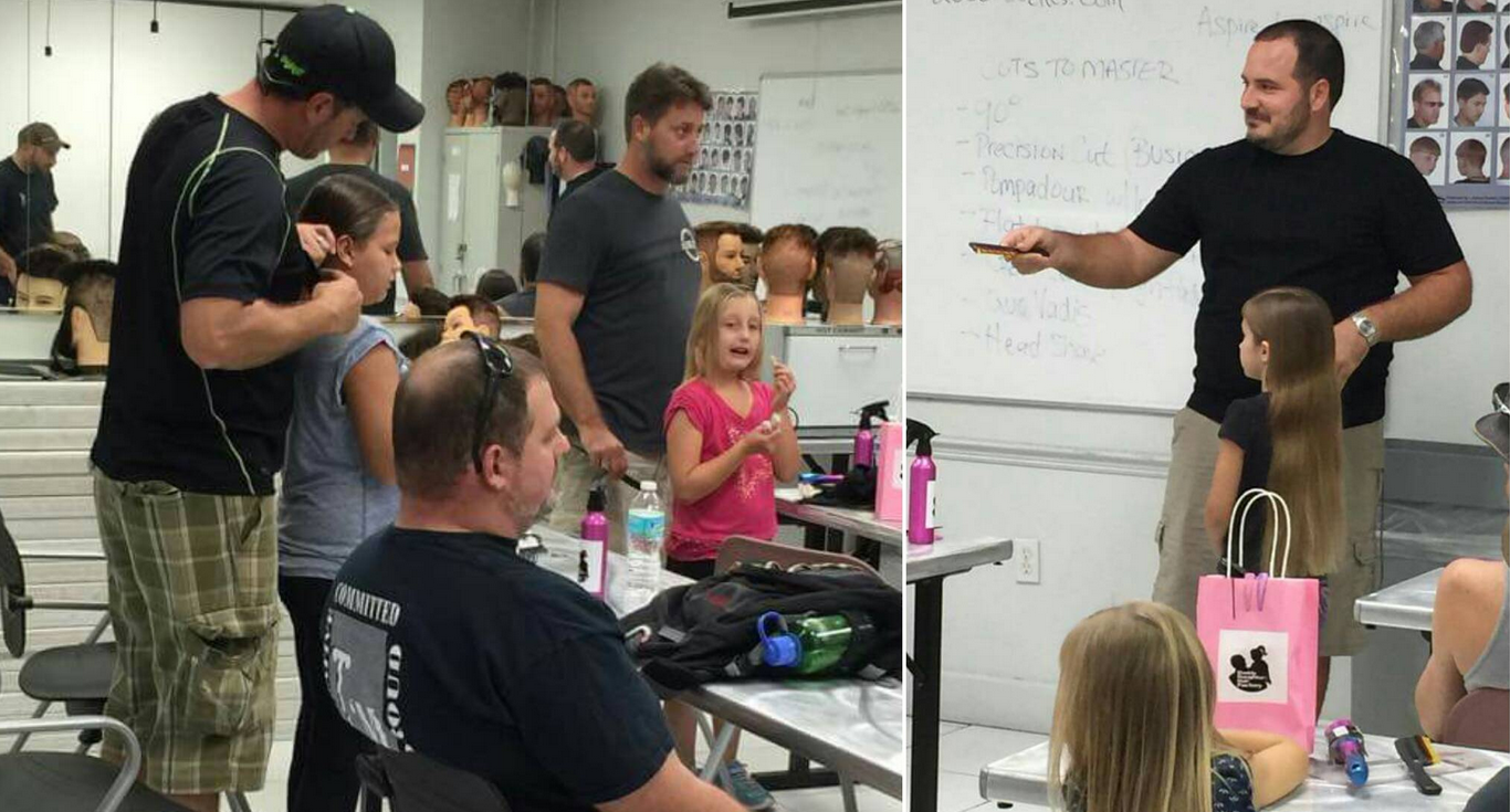 Rockstar dad creates workshop to teach fathers how to style their daughters' hair