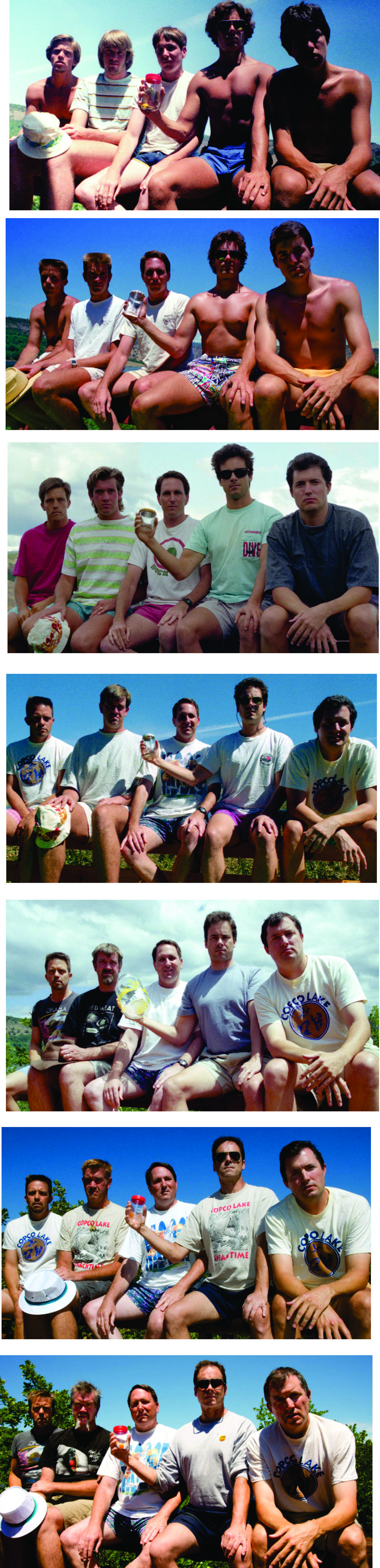 Cinco amigos se han tomado la misma fotografía durante 30 años