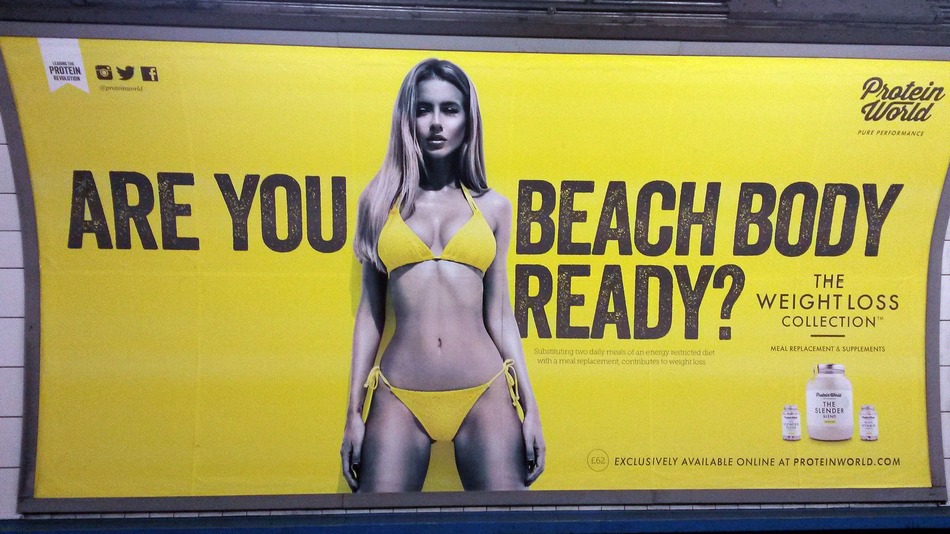 Despite the complaints, London beach body posters 'not offensive'