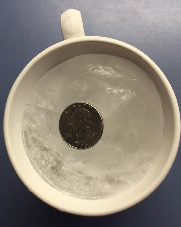 Why you should always put a coin in the freezer before you leave home
