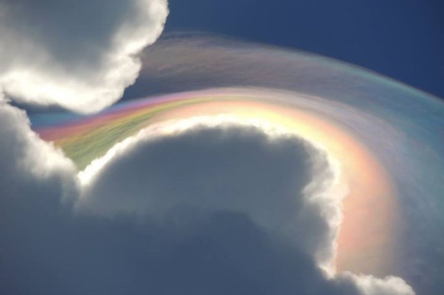 Spectacular Rainbow Cloud Spotted In Jamaican Sky