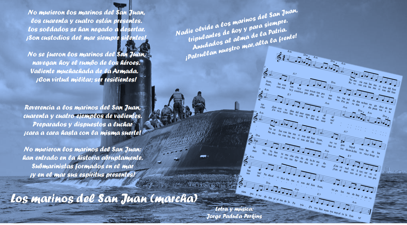 "Los marinos del San Juan". Una marcha que todos pueden interpretar.