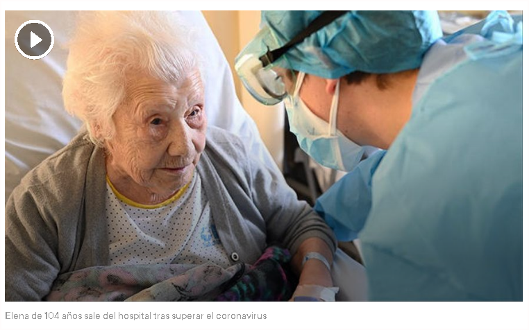  Dada de alta una paciente de 104 años en Madrid tras superar una neumonía por Covid