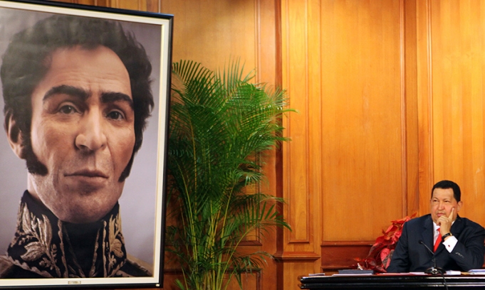 Chávez presentó una fotografía digitalizada del Simón Bolívar