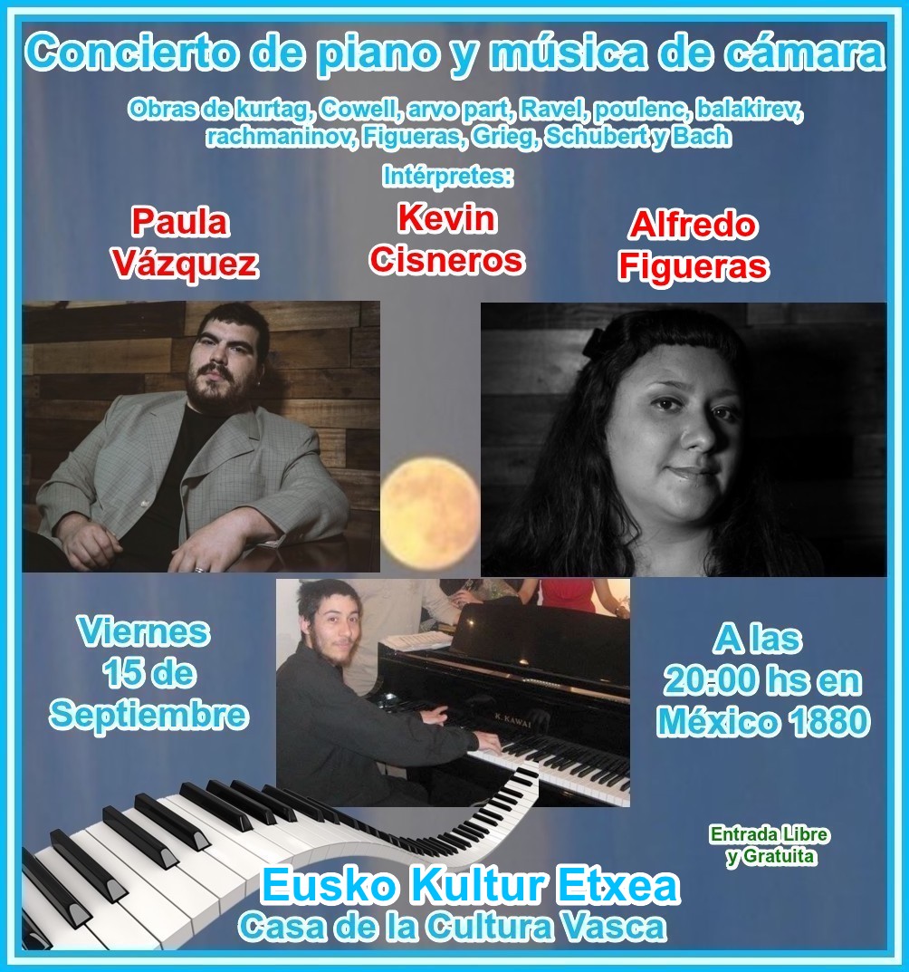 Concierto de Piano y Música de Cámara Paula Vazquez Kevin Cisneros Alfredo Figueras