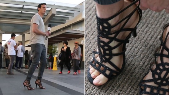 Guy tries wearing high heels for a day to prove women are whiners, fails misearbly