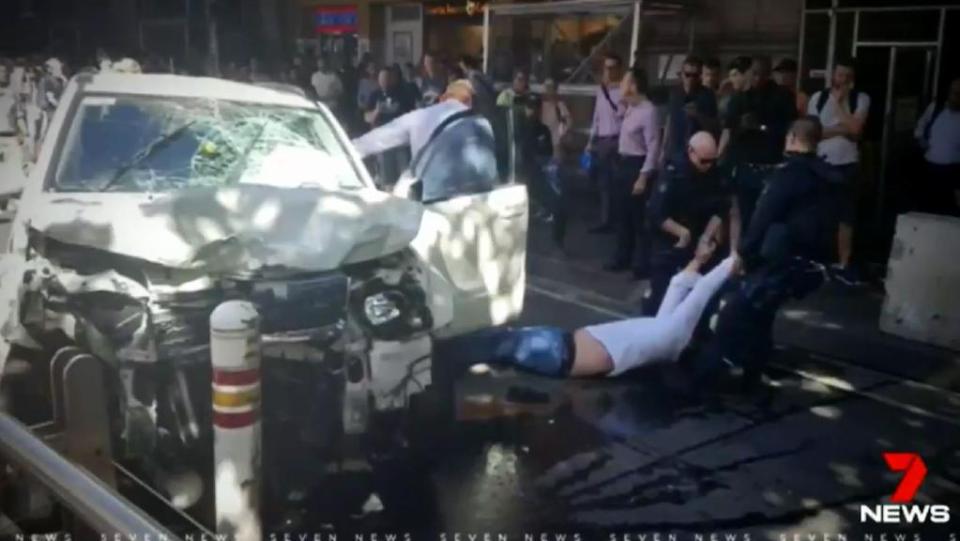 Car 'deliberately' ploughs into Christmas shoppers in Melbourne leaving 14 injured