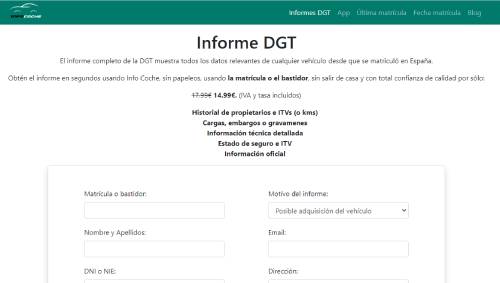 Infocoche: Informes DGT