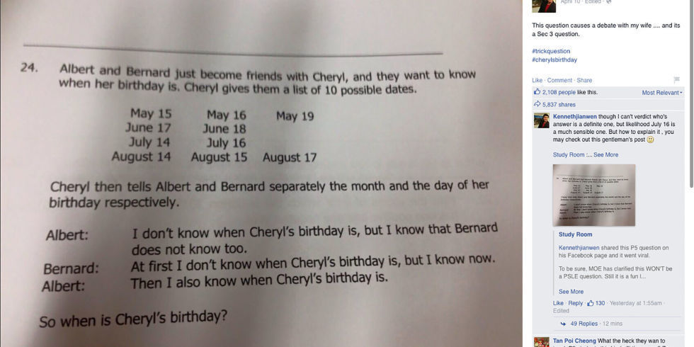 How to Figure Out Cheryl   s Birthday