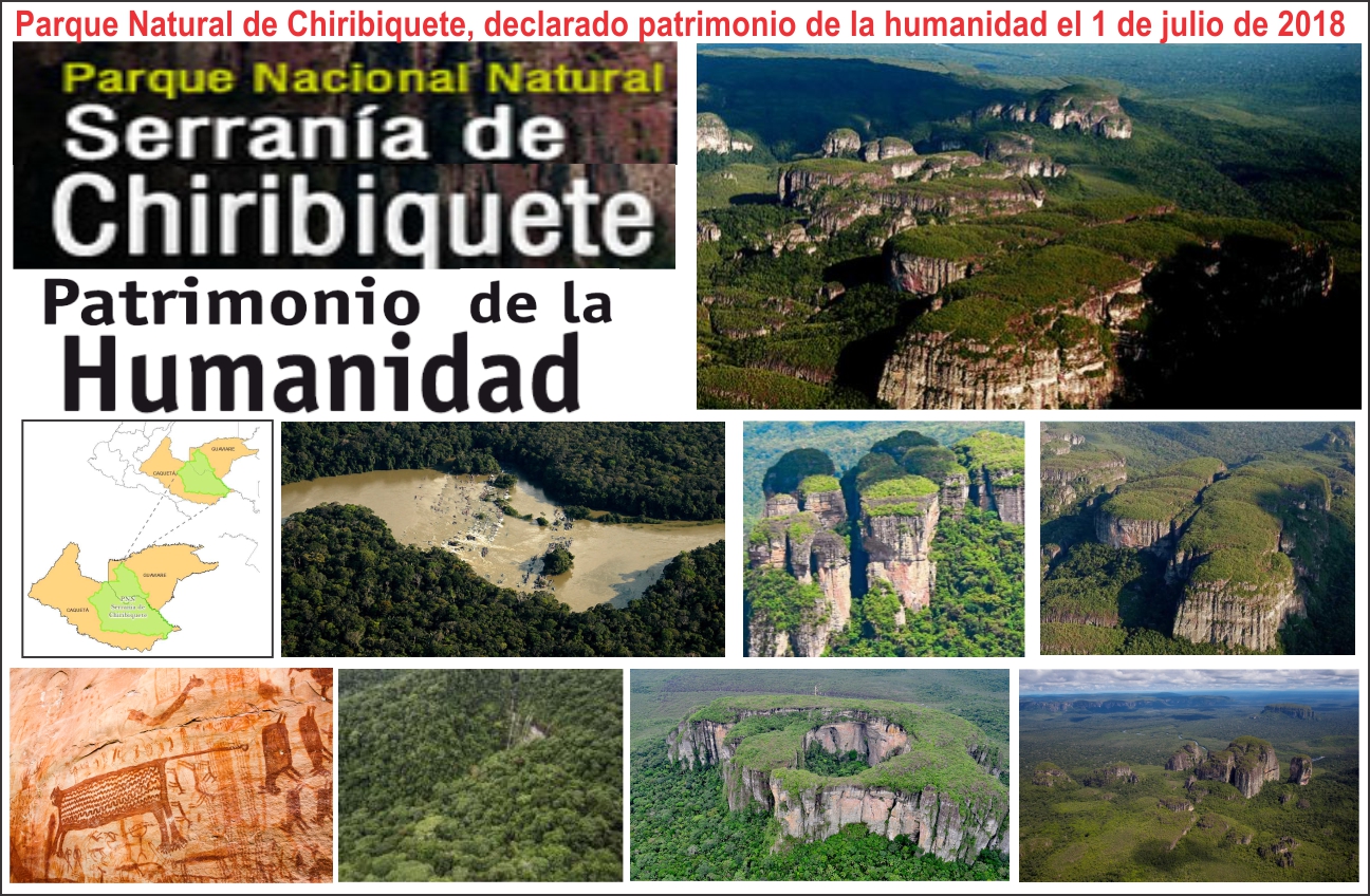 Parque Natural de Chiribiquete en Colombia, declarado Patrimonio de la Humanidad por la Unesco 
