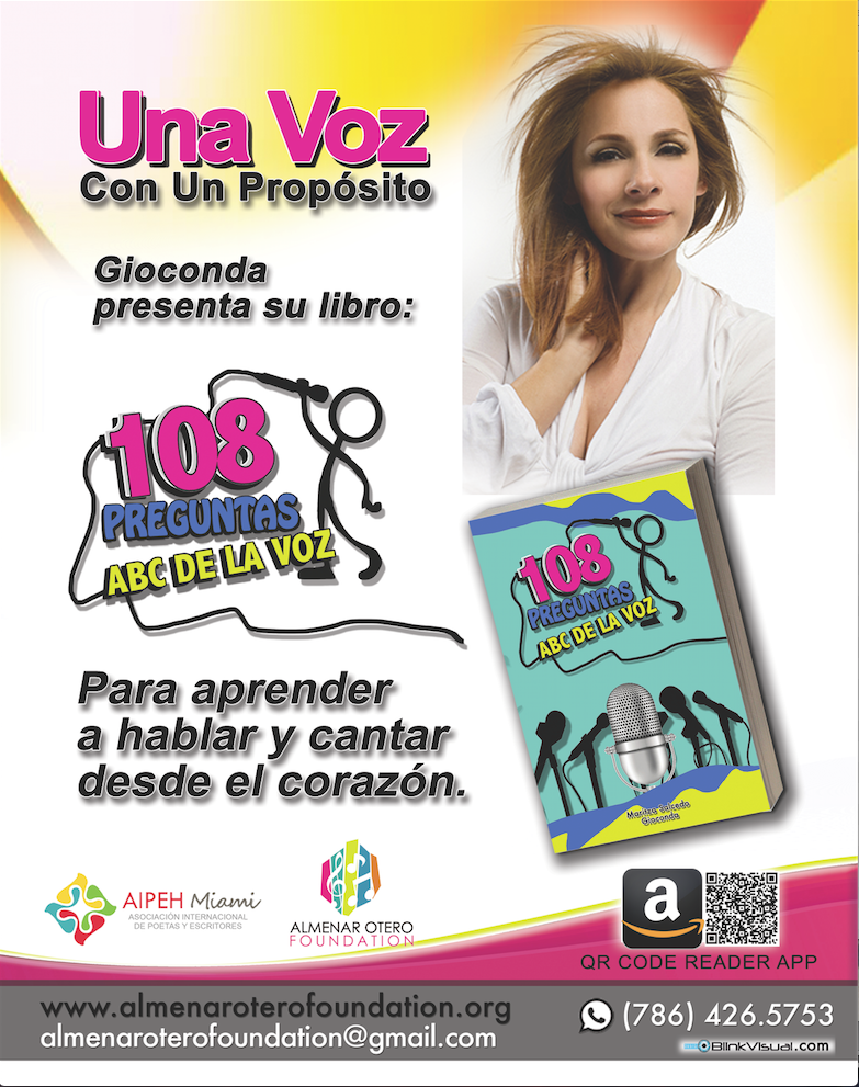 GIOCONDA, Bautizo su libro "108 Preguntas, ABC de la Voz"