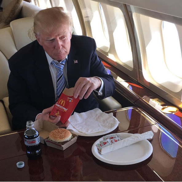 The reason Donald Trump eats so much fast food