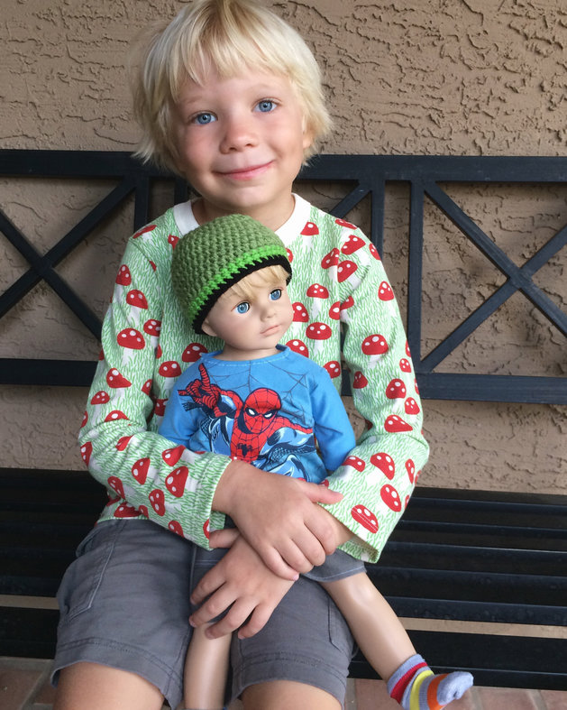 Mom creates "american boy" doll for son's 6th birthday