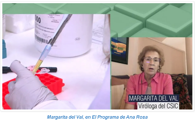 Margarita del Val pronostica que la COVID-19 seguirá con nosotros, habrá más olas y reinfectaremos