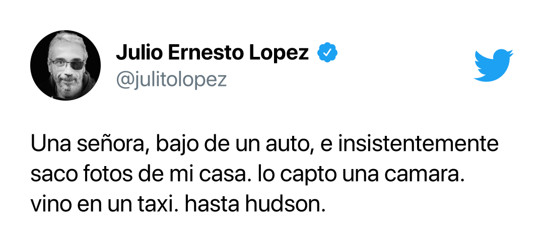 Urgente grave el periodista Julio E López denuncia inteligencia ilegal en su domicilio