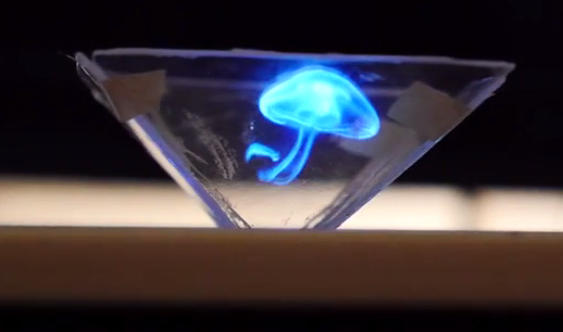 Con cajas de CDs, transforma tu teléfono en proyector de hologramas