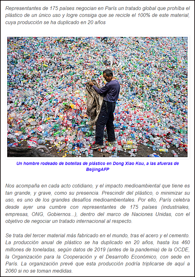  ¿Imposible?: 175 países negocian en París un tratado global que prohíba el plástico de un único uso
