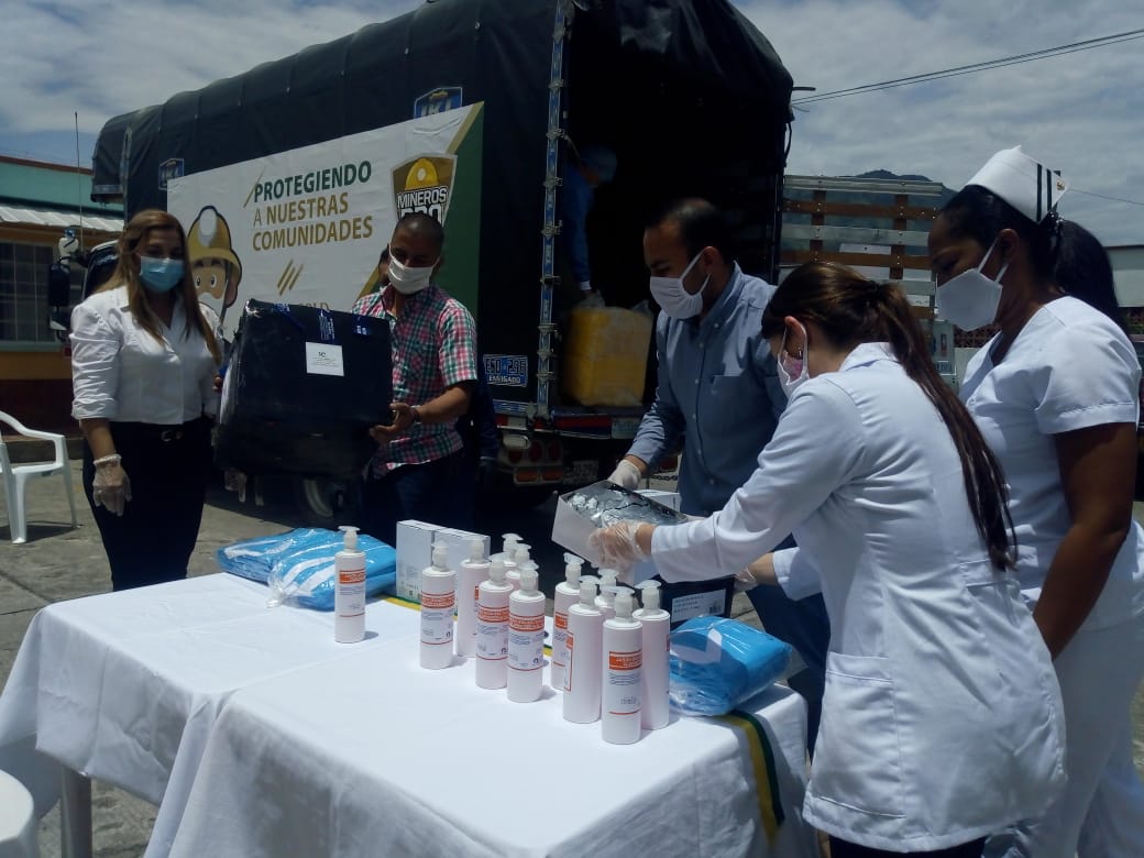CALDAS GOLD Y GRAN COLOMBIA GOLD CONTINÚAN DONANDO INSUMOS MÉDICOS EN HOSPITALES DEL DEPARTAMENTO DE