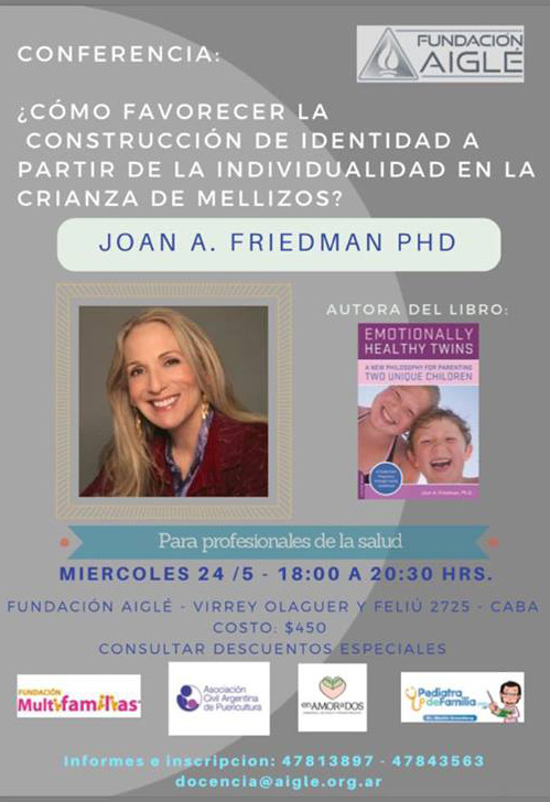 Conferencia Sobre Crianza De Mellizos, A Cargo De La Experta En Familias Múltiples Joan Friedman 