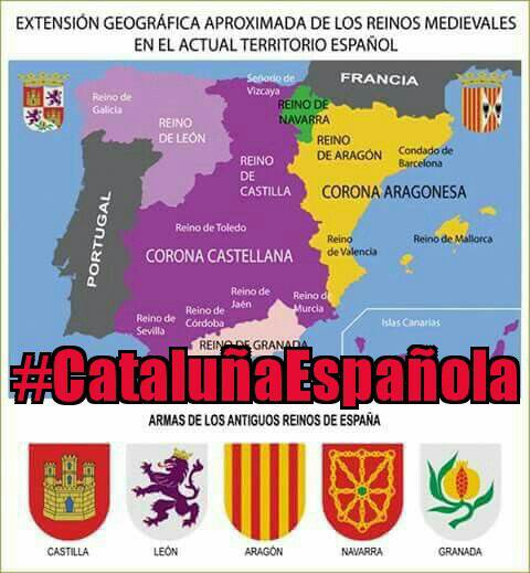 #CataluñaEspañola Empezamos por Historia. Reino: Corona de Aragón. Principado: Cataluña. Condado: Ba
