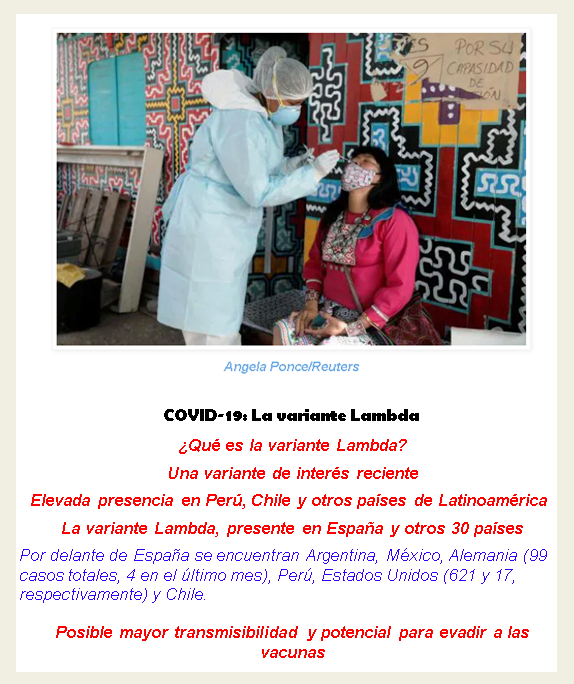  COVID-19: La variante Lambda, una nueva y muy contagiosa cepa