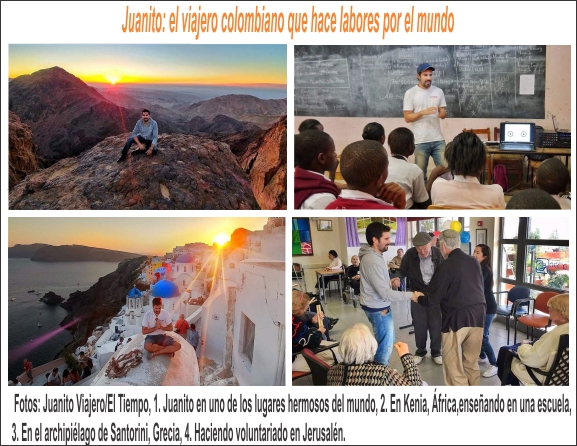 El viajero colombiano que hace labores sociales por el mundo