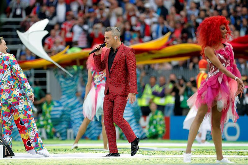 Así fue el inicio de Rusia 2018: Robbie Williams inaugura mundial con sus canciones más icónicas