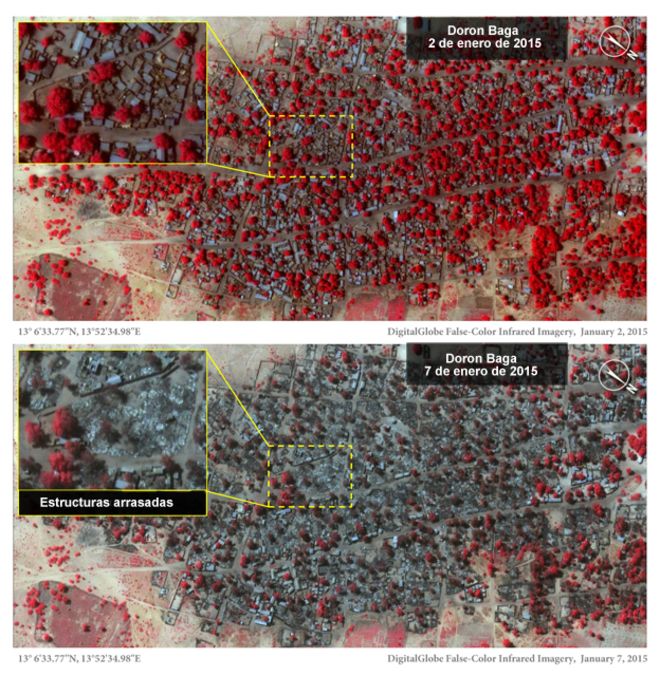 Qué muestran las imágenes satelitales sobre la destrucción de Boko Haram en Nigeria