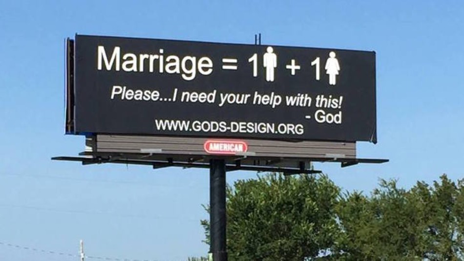 This couple aims to buy 1,000 billboards denouncing same-sex marriage