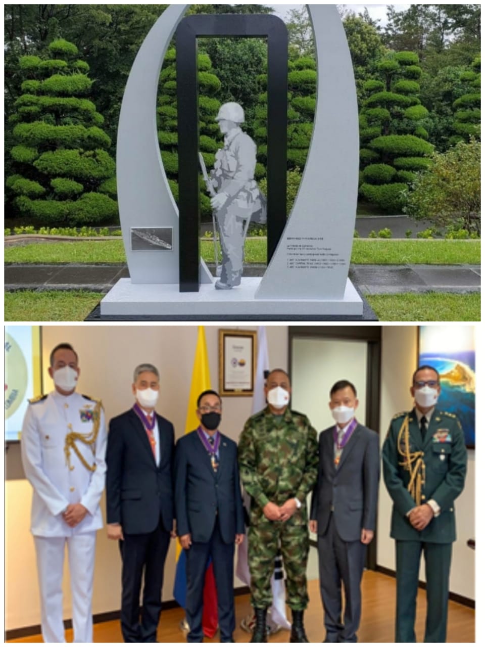 Se construye un monumento que conmemora la participación de Colombia en la guerra de Corea