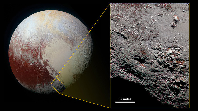  Hallan en Plutón un volcán gigantesco de agua y hielo: