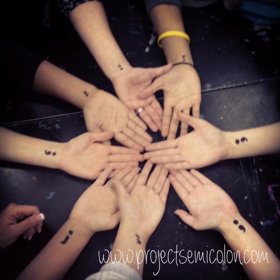 Project semicolon has people everywhere tattooing semicolons on their bodies for one powerful reason