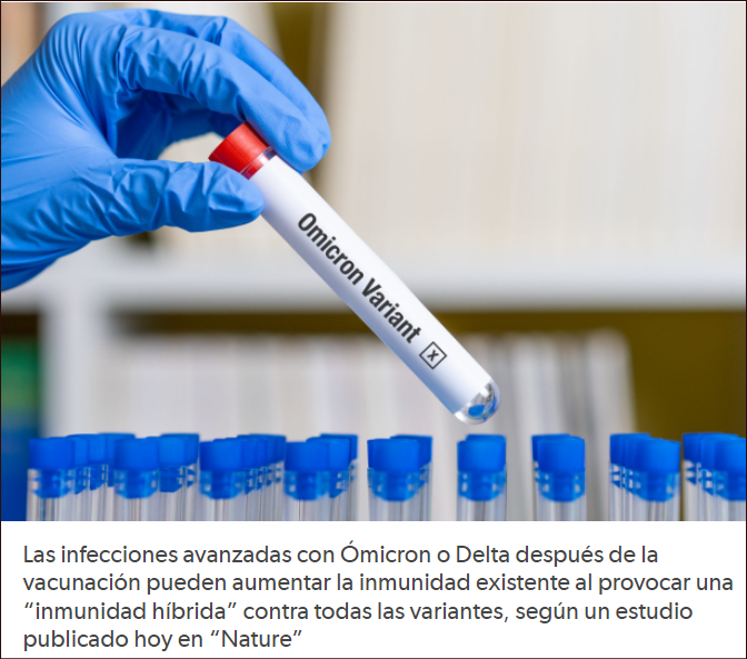 La infección por Ómicron no proporciona inmunidad efectiva contra otras variantes sin vacunación