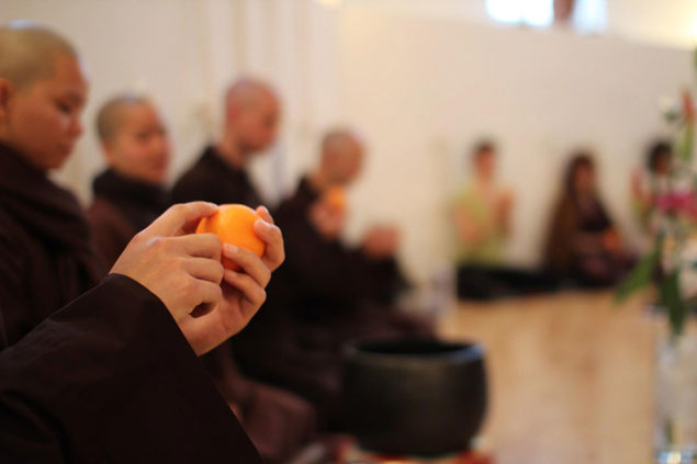 Para meditar solo se necesita una mandarina