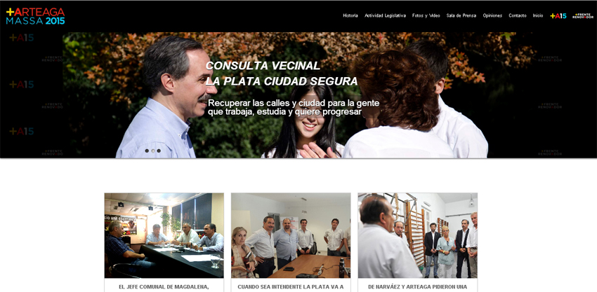 De cara a la campaña por la Intendencia, Arteaga renovó su página web