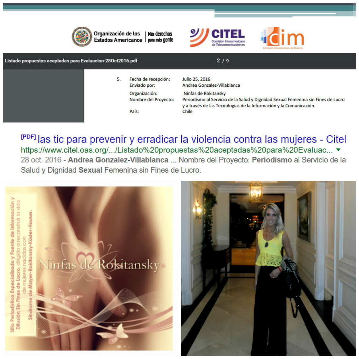 CITEL y OEA  destacan labor de periodista Andrea González-Villablanca