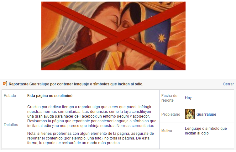 Facebook se niega a cerrar una página que ataca a los católicos