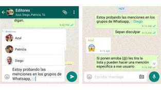 Actualización de Whatsapp permite mencionar usuarios en una conversación